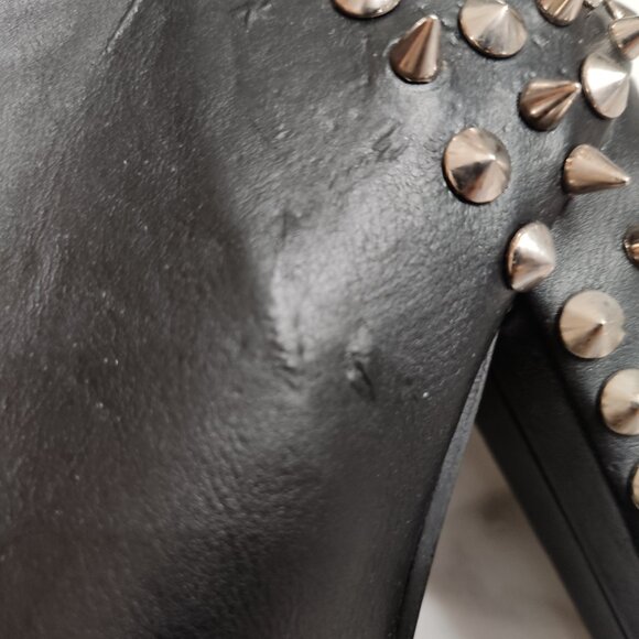 Chix | chunky platform ankle boots with metal spikes and studs | Size 39 | UK 6 - Picture 13 of 16